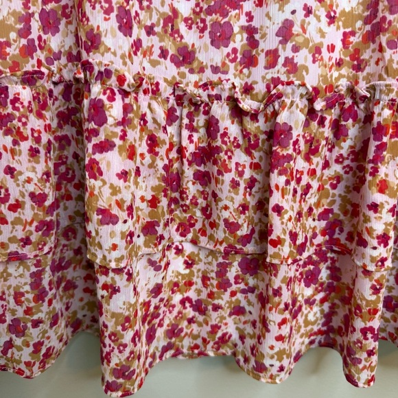 J. Crew | Pink Floral Tiered Mini Skirt - Picture 2 of 6